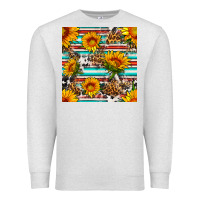 Oatmeal Heather serape leopard seamless pattern Premium Sweatshirt - BundleAndBundleShop