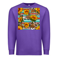 Purple serape leopard seamless pattern Premium Sweatshirt - BundleAndBundleShop