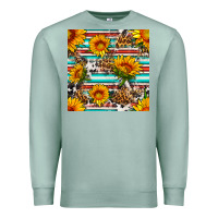 Seafoam serape leopard seamless pattern Premium Sweatshirt - BundleAndBundleShop
