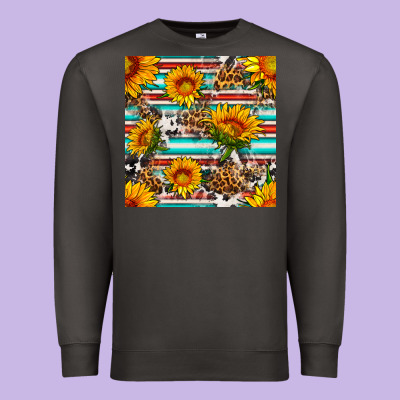 Serape Leopard Seamless Pattern Premium Sweatshirt Designed By Bundleandbundleshop