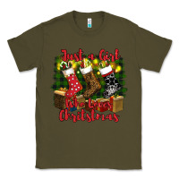 Army Green just a girl who loves christmas Classic Tee - RanaPortraitStore