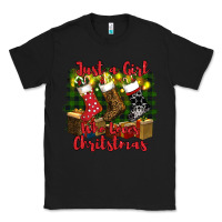 Black just a girl who loves christmas Classic Tee - RanaPortraitStore