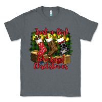 Charcoal Heather just a girl who loves christmas Classic Tee - RanaPortraitStore