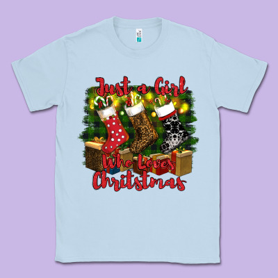 Just A Girl Who Loves Christmas Classic Tee Designed By Ranaportraitstore