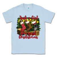 Dusty Blue just a girl who loves christmas Classic Tee - RanaPortraitStore