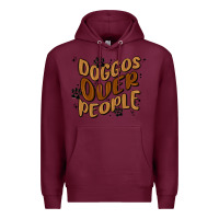 Burgundy doggos over people Premium Hoodie - MaliasSmallBusiness