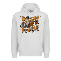 Dove Grey doggos over people Premium Hoodie - MaliasSmallBusiness