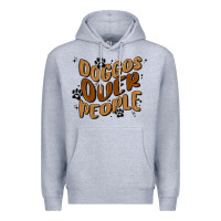 Heather Grey doggos over people Premium Hoodie - MaliasSmallBusiness