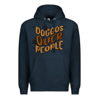 Navy doggos over people Premium Hoodie - MaliasSmallBusiness