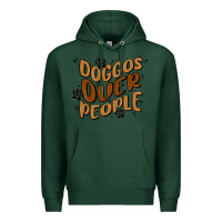 Sports Green doggos over people Premium Hoodie - MaliasSmallBusiness