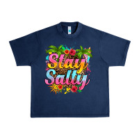 Navy stay salty Urban Heavy Tee - RanaPortraitStore