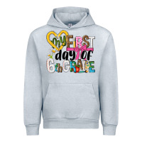 Heather Grey my first day of 6th grade Urban Hoodie - NancyCooperArtShop