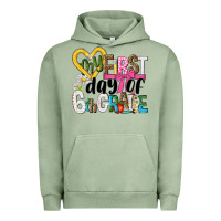 Pigment Oil Green my first day of 6th grade Urban Hoodie - NancyCooperArtShop