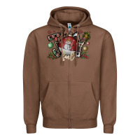Chestnut be joy ful Zipper Hoodie - CowhideDigitalArt