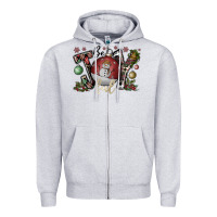 Heather Grey be joy ful Zipper Hoodie - CowhideDigitalArt