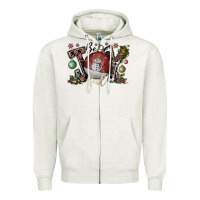 Oatmeal Heather be joy ful Zipper Hoodie - CowhideDigitalArt