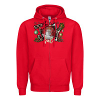 Red be joy ful Zipper Hoodie - CowhideDigitalArt
