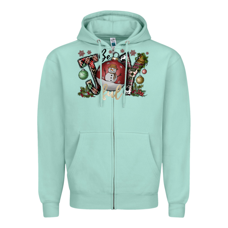 Be Joy Ful Zipper Hoodie by CowhideDigitalArt | Teevron
