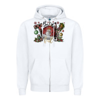 White be joy ful Zipper Hoodie - CowhideDigitalArt