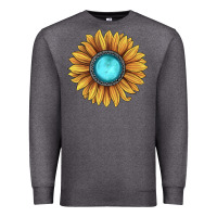 Charcoal Heather sunflower gemstone Premium Sweatshirt - JahusDesignShop