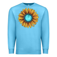 Ocean Blue sunflower gemstone Premium Sweatshirt - JahusDesignShop