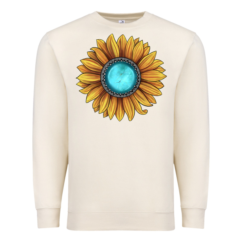 Sunflower Gemstone Premium Sweatshirt by JahusDesignShop | Teevron