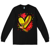 Black fruits and softball heart Long Sleeve Tee - Zillion Design Studio