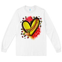 White fruits and softball heart Long Sleeve Tee - Zillion Design Studio