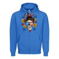 True Royal American mom skull Zipper Hoodie - Neo Western