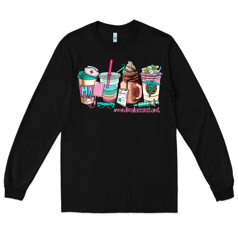 Medical Assistant Coffee Cup Long Sleeve Tee by AdoDesignShop | Teevron