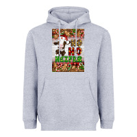Heather Grey Christmas Ho Ho Ho Heifer Heavyweight Hoodie - Artiststas