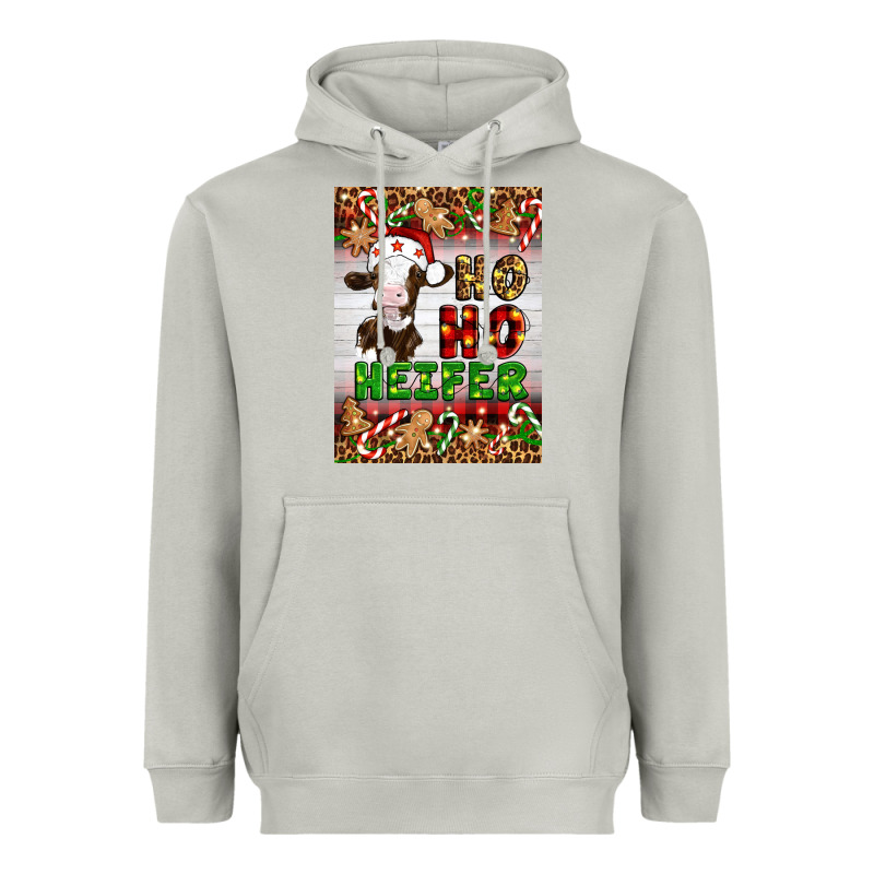 Christmas Ho Ho Ho Heifer Heavyweight Hoodie by Artiststas | Teevron
