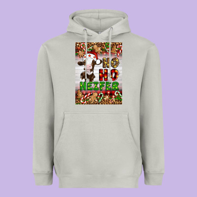 Christmas Ho Ho Ho Heifer Heavyweight Hoodie Designed By Artiststas
