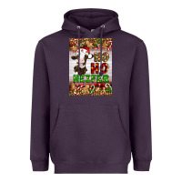 Plum Christmas Ho Ho Ho Heifer Heavyweight Hoodie - Artiststas
