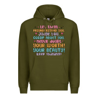 Army Green let them Premium Hoodie - MaliasSmallBusiness