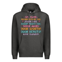 Charcoal Heather let them Premium Hoodie - MaliasSmallBusiness