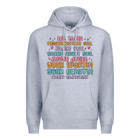 Heather Grey let them Premium Hoodie - MaliasSmallBusiness