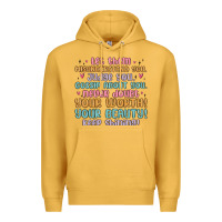 Mustard let them Premium Hoodie - MaliasSmallBusiness