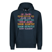 Navy let them Premium Hoodie - MaliasSmallBusiness