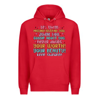 Red let them Premium Hoodie - MaliasSmallBusiness