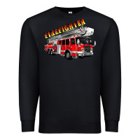 Black firefighter fire truck Premium Sweatshirt - Artiststas