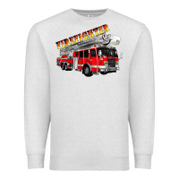 Oatmeal Heather firefighter fire truck Premium Sweatshirt - Artiststas