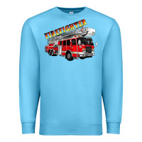 Ocean Blue firefighter fire truck Premium Sweatshirt - Artiststas