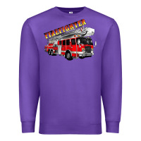 Purple firefighter fire truck Premium Sweatshirt - Artiststas
