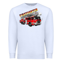 White firefighter fire truck Premium Sweatshirt - Artiststas