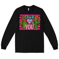 Black stuck on you cactus Long Sleeve Tee - RanaPortraitStore