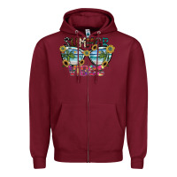 Burgundy summer vibes Zipper Hoodie - SublimationCraftShop