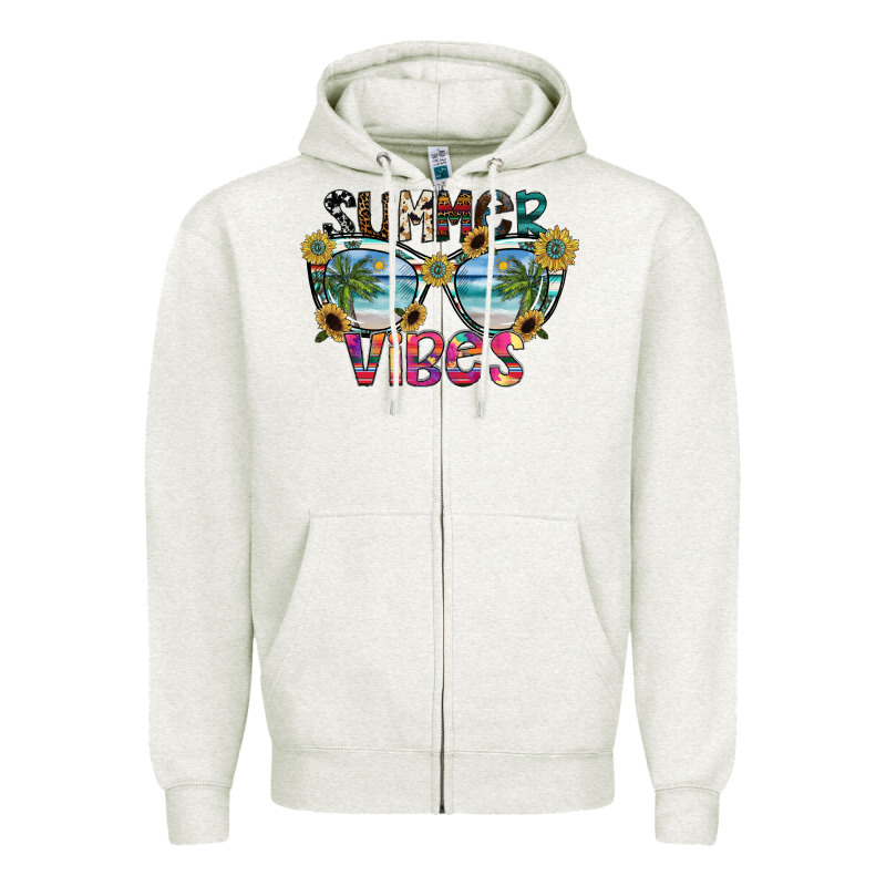 Summer Vibes Zipper Hoodie by SublimationCraftShop | Teevron