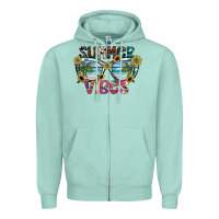 Seafoam summer vibes Zipper Hoodie - SublimationCraftShop