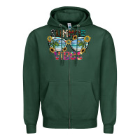 Sports Green summer vibes Zipper Hoodie - SublimationCraftShop